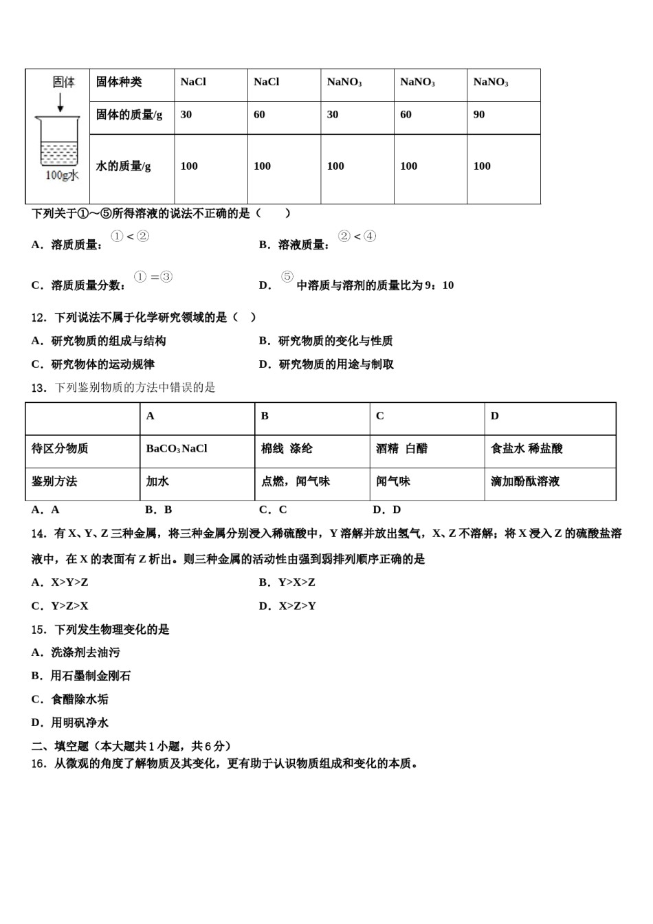 四川省绵阳市名校2024年十校联考最后化学试题含解析.doc_第3页