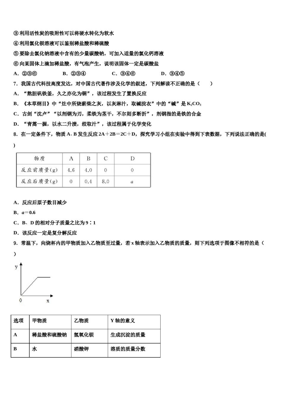 四川省营山县联考2024年中考化学猜题卷含解析.doc_第2页