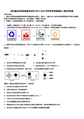 四川省达州市渠县重点中学2023-2024学年中考考前最后一卷化学试卷含解析.doc
