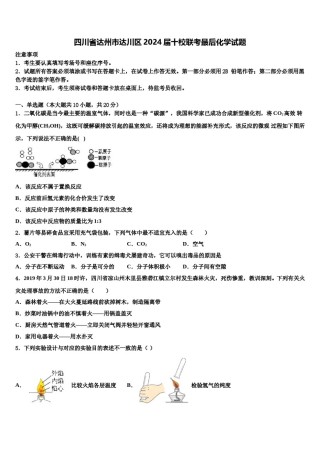 四川省达州市达川区2024届十校联考最后化学试题含解析.doc