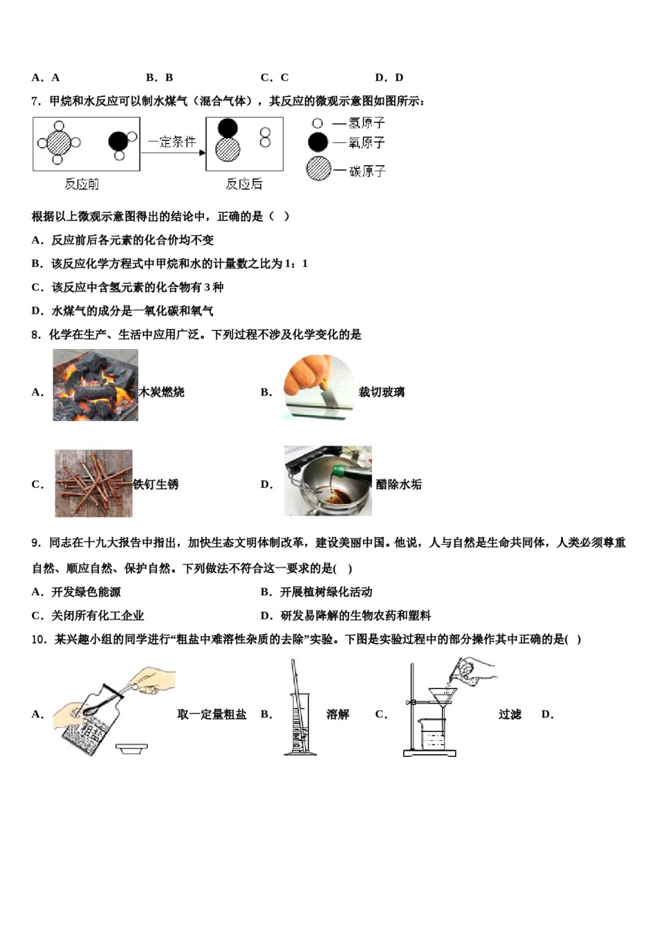 天津市宁河县2024年十校联考最后化学试题含解析.doc_第3页