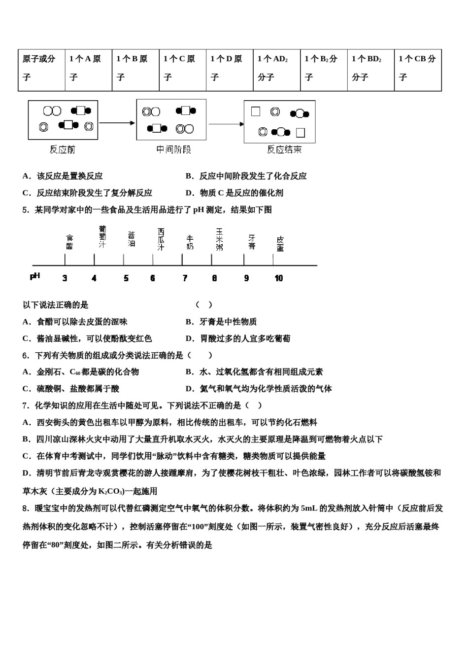 天津市武清区名校2024年中考化学考试模拟冲刺卷含解析.doc_第2页