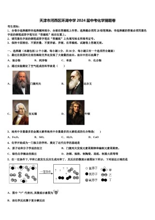天津市河西区环湖中学2024届中考化学猜题卷含解析.doc