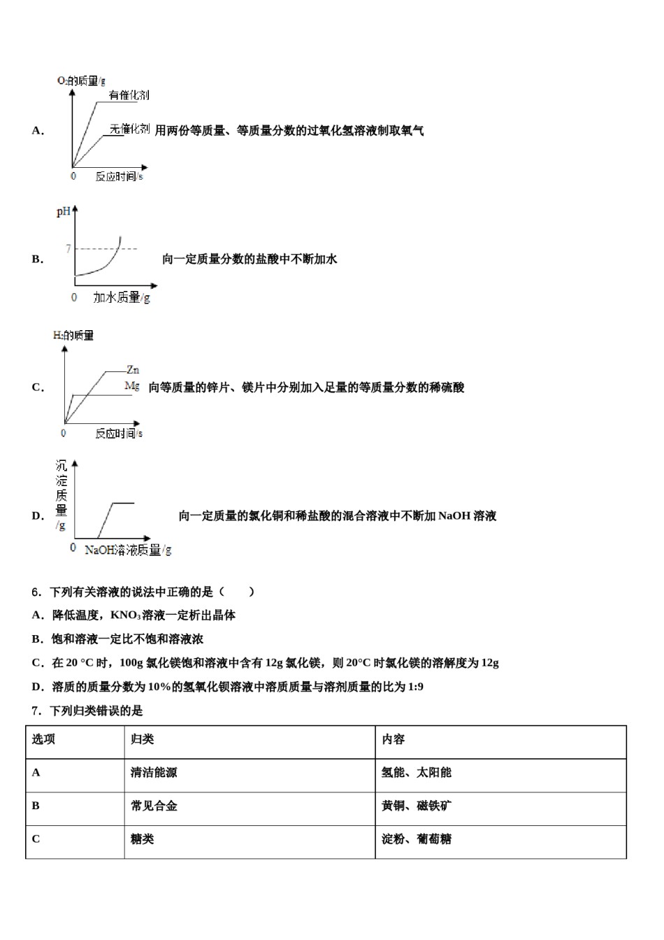 天津市红桥区2024届中考化学押题试卷含解析.doc_第2页