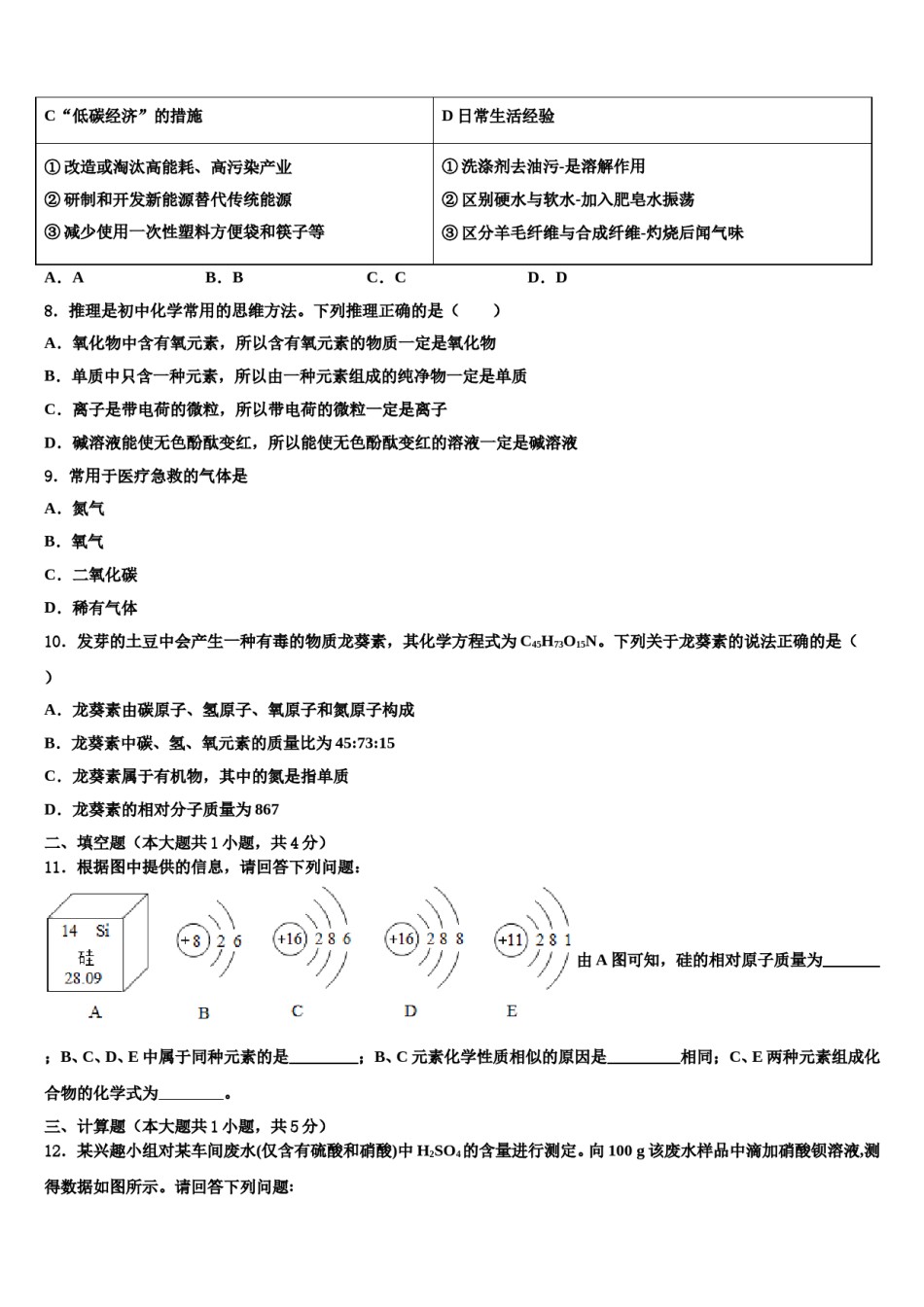 宁夏省吴忠市重点名校2023-2024学年中考化学对点突破模拟试卷含解析.doc_第3页