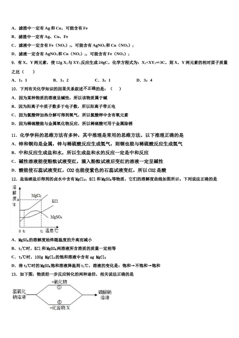 宁夏石嘴山市平罗县重点达标名校2024年中考化学最后冲刺浓缩精华卷含解析.doc_第3页