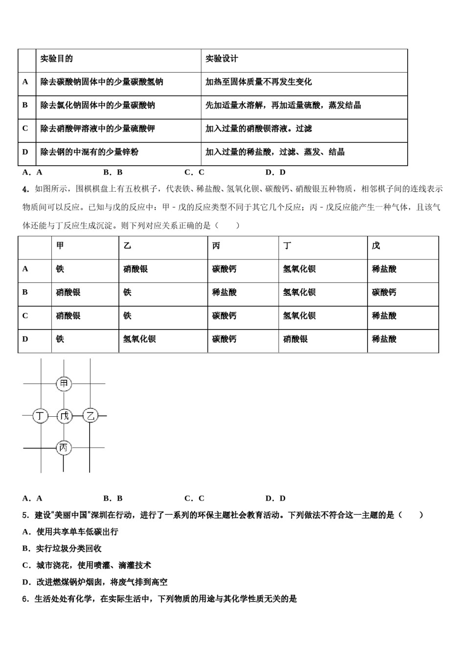宁波市海曙区重点达标名校2024届中考化学五模试卷含解析.doc_第2页