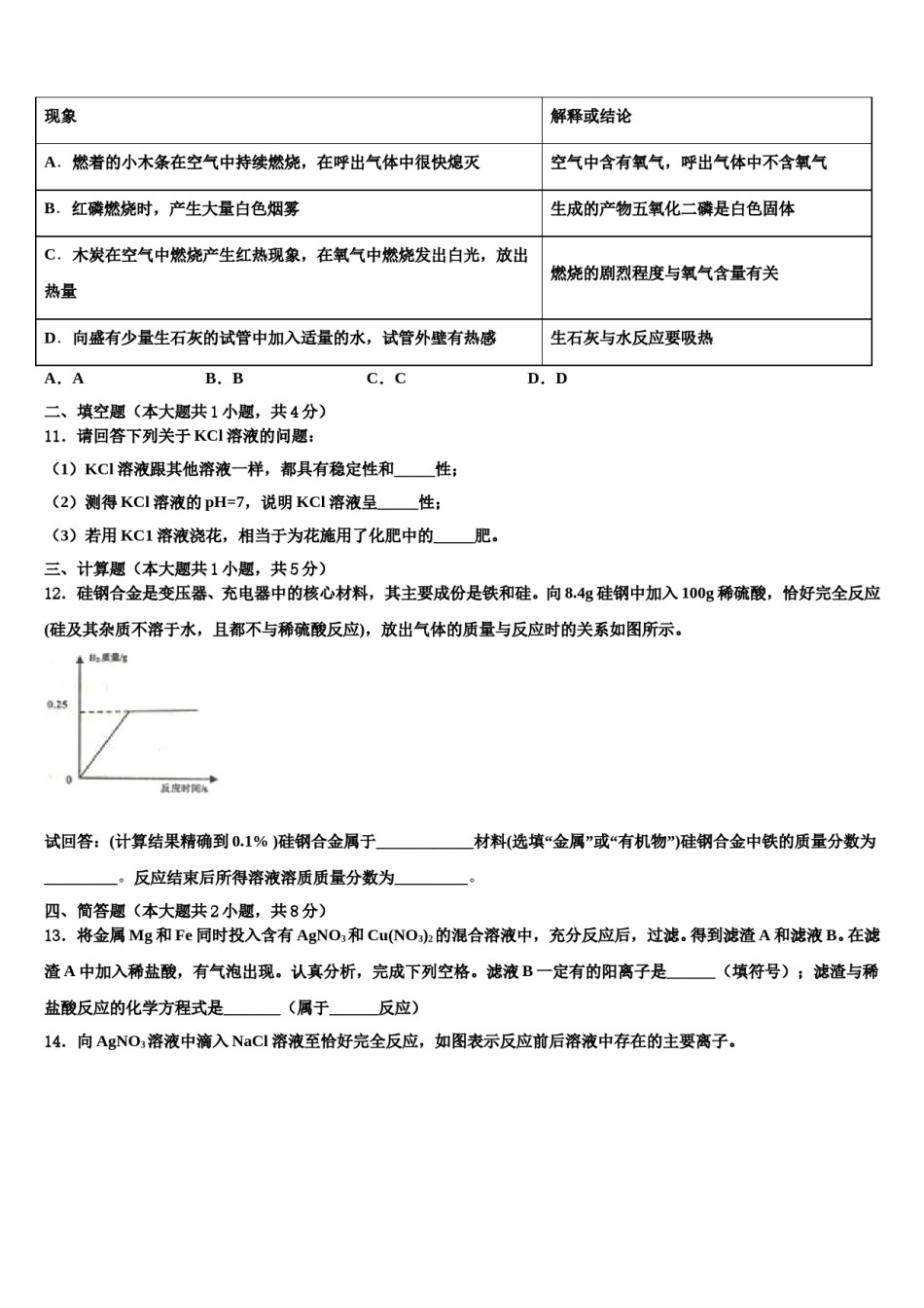 安徽宣城古泉中学2024年中考化学模拟预测题含解析.doc_第3页
