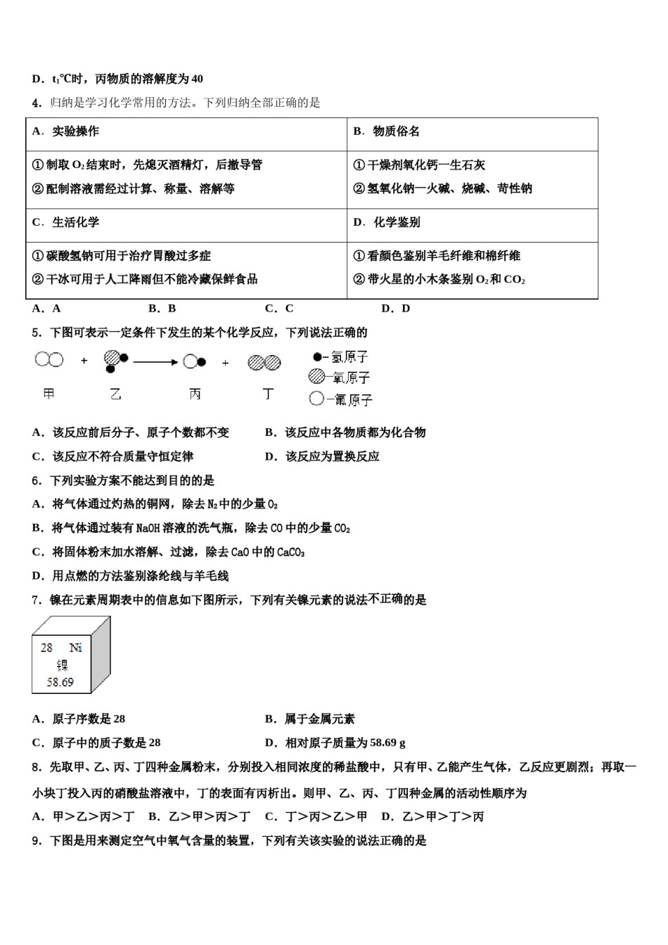 安徽省合肥市科大附中2024年中考五模化学试题含解析.doc_第2页