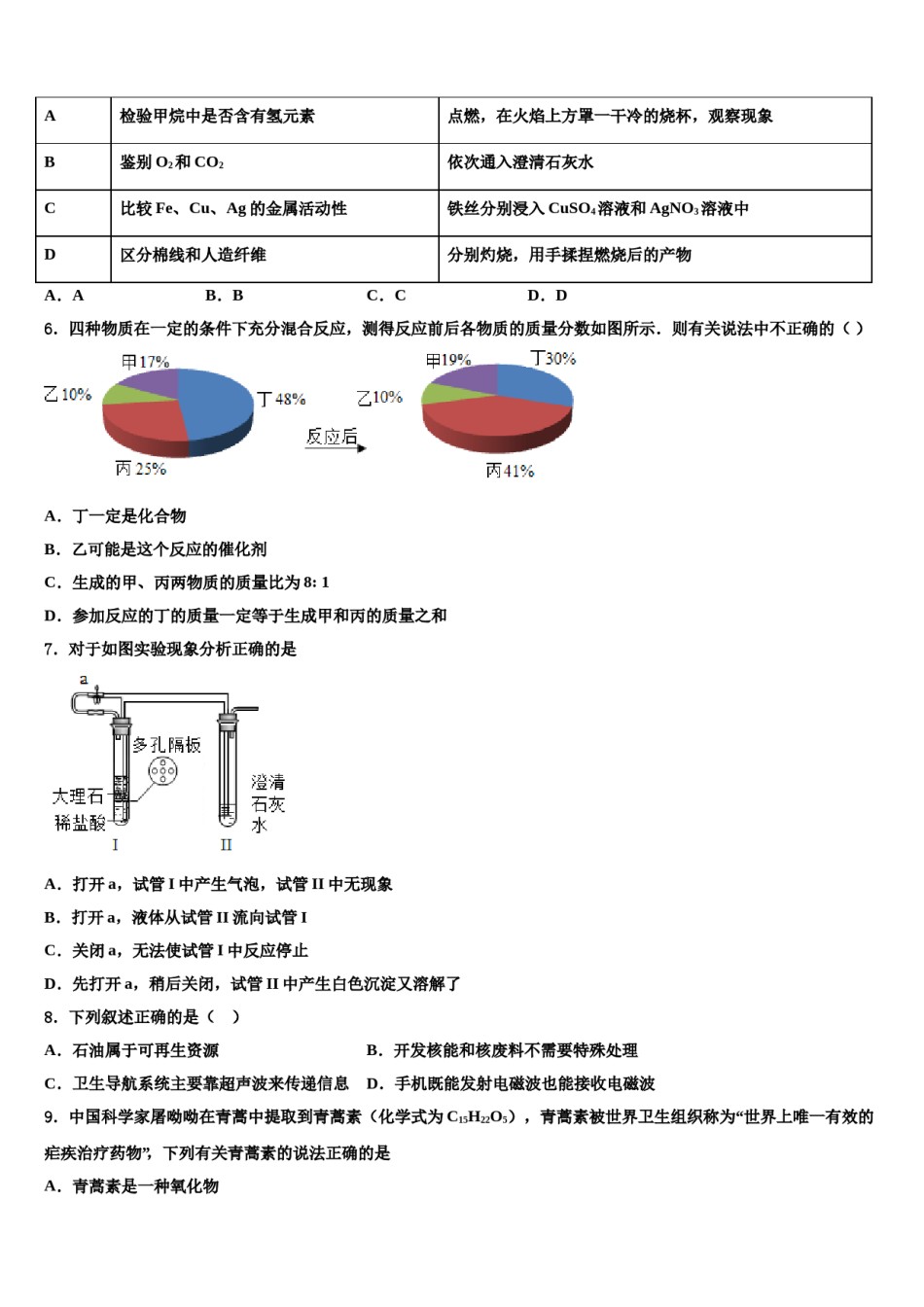 安徽省合肥市行知校2024年中考联考化学试卷含解析.doc_第2页