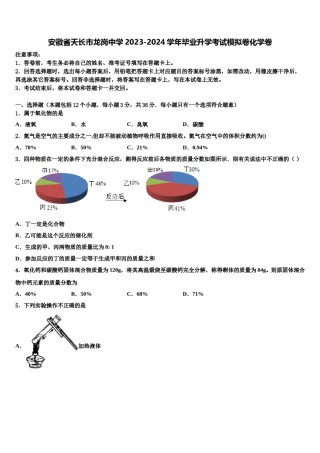 安徽省天长市龙岗中学2023-2024学年毕业升学考试模拟卷化学卷含解析.doc
