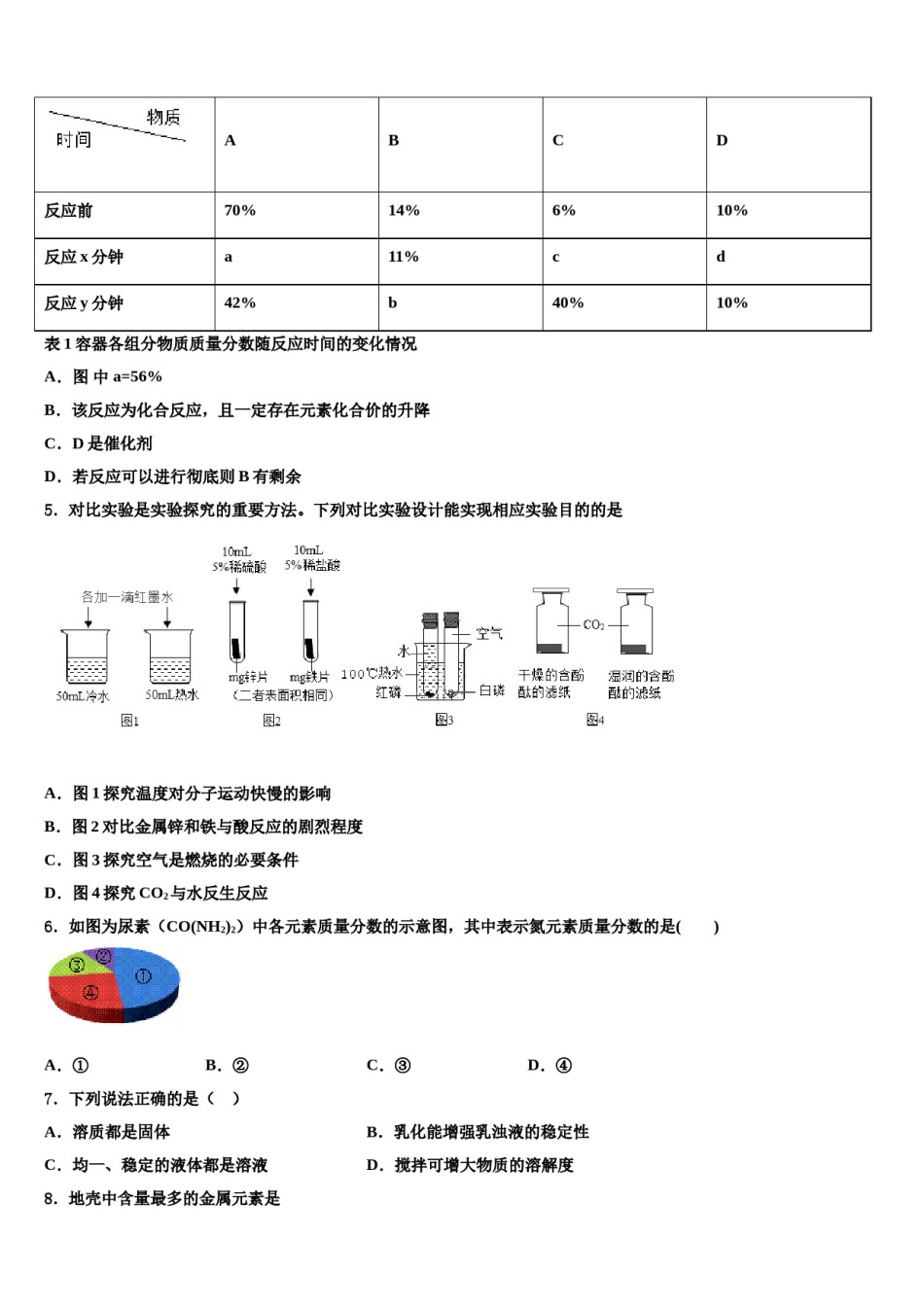 安徽省毫州市涡阳县2023-2024学年中考四模化学试题含解析.doc_第2页