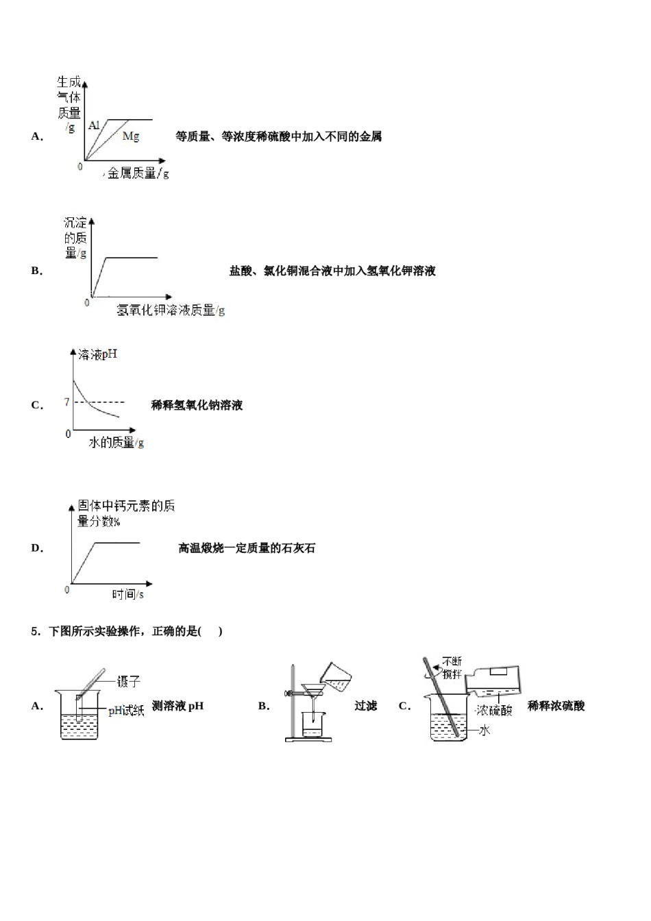 山东滨州阳信县2023-2024学年中考化学对点突破模拟试卷含解析.doc_第2页