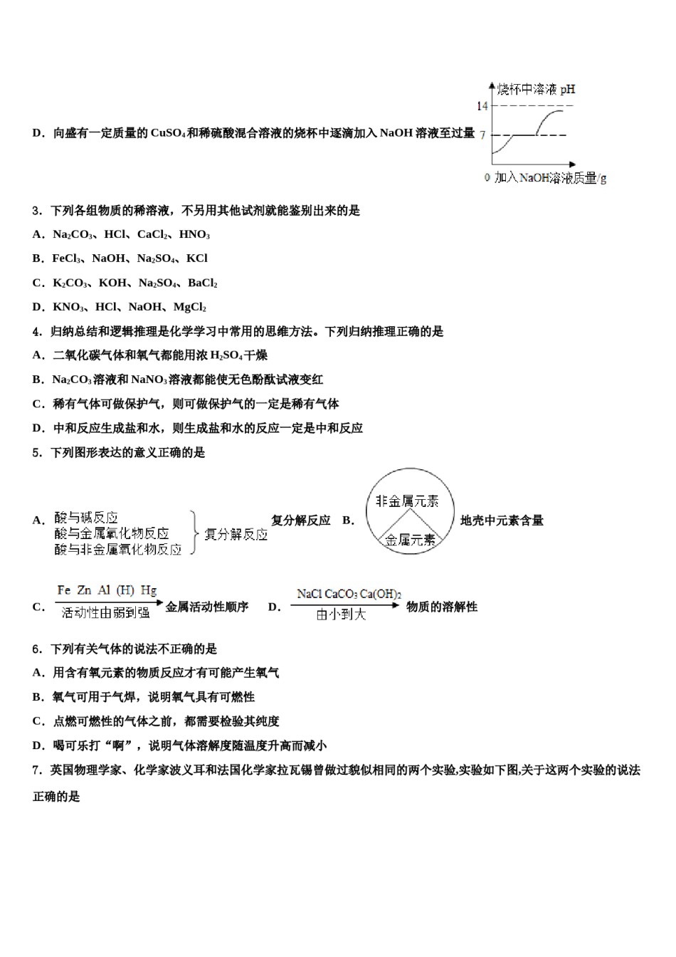 山东省利津县联考2023-2024学年中考适应性考试化学试题含解析.doc_第2页