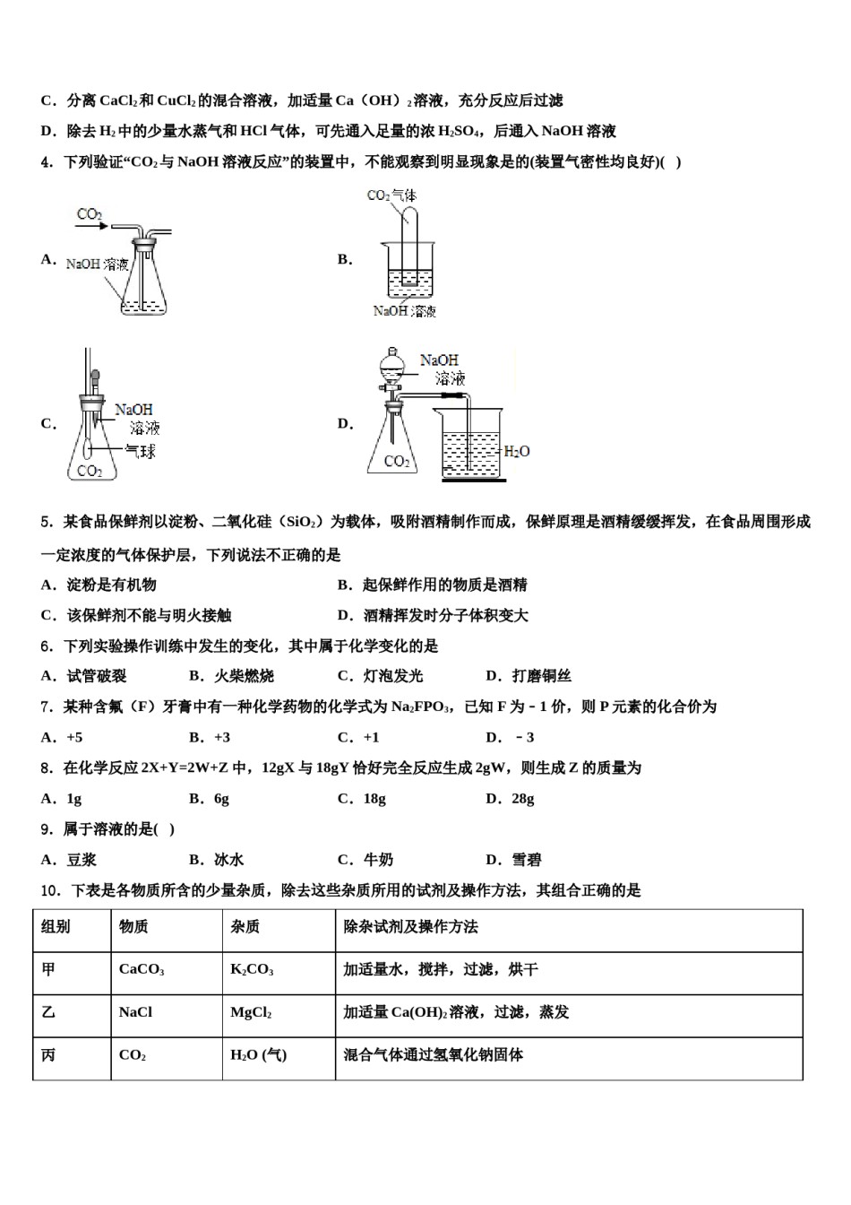 山东省商河县2023-2024学年中考冲刺卷化学试题含解析.doc_第2页