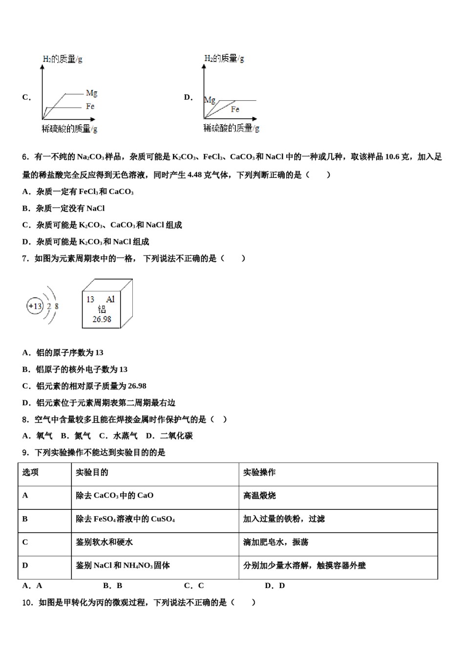 山东省威海市文登市2024届中考考前最后一卷化学试卷含解析.doc_第2页