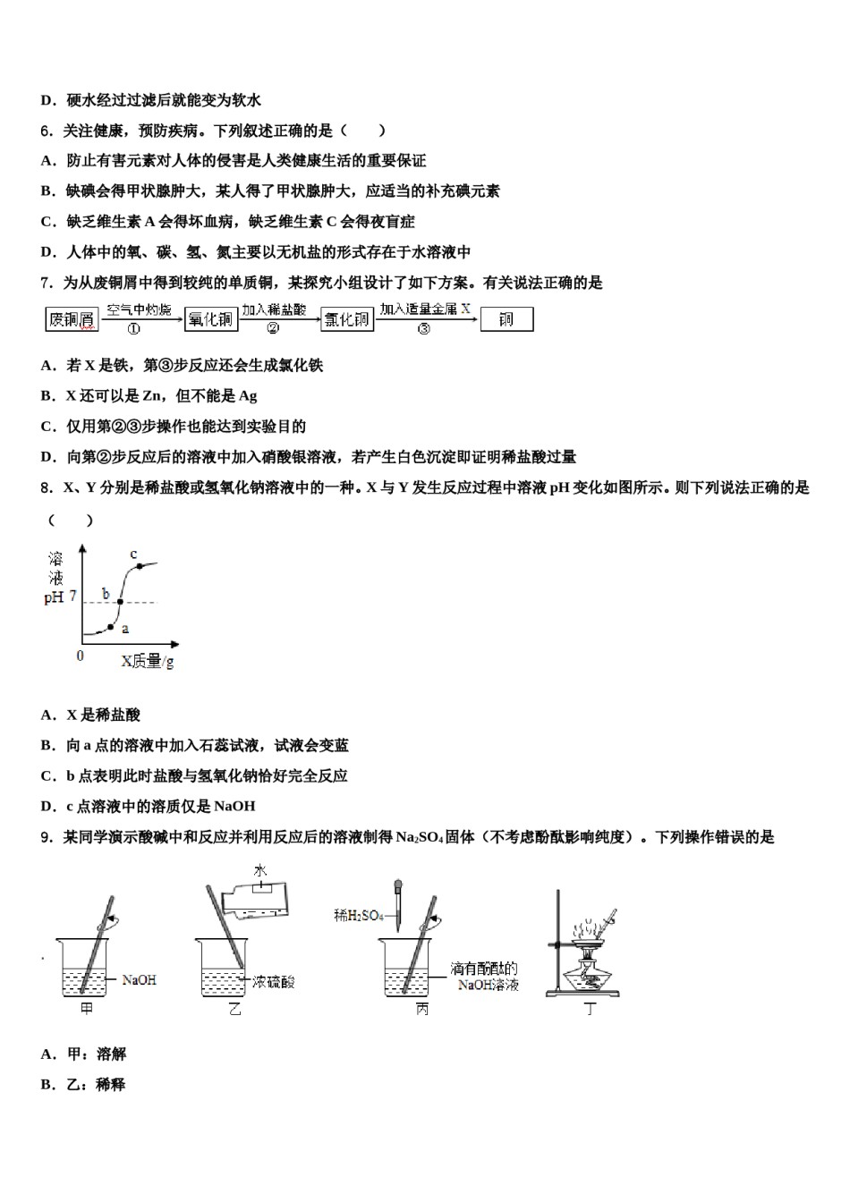 山东省寿光市实验中学2023-2024学年中考联考化学试题含解析.doc_第2页