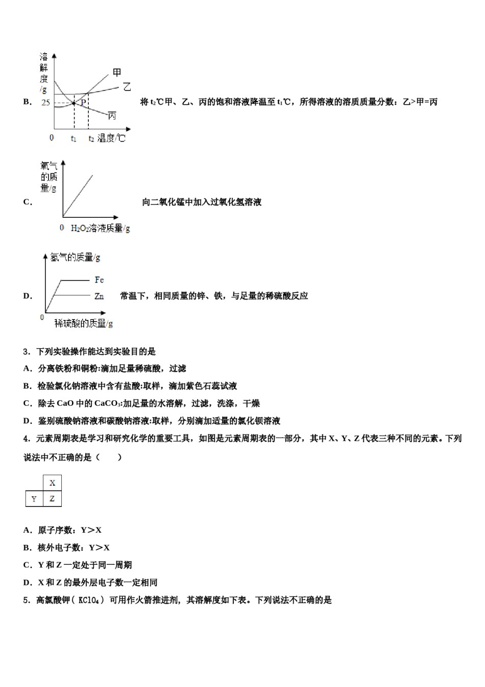 山东省惠民县联考2023-2024学年毕业升学考试模拟卷化学卷含解析.doc_第2页