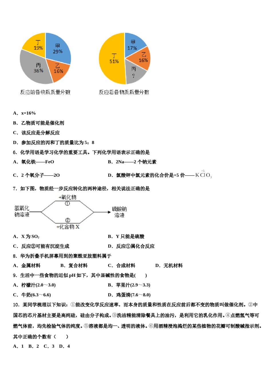 山东省武城县达标名校2024届十校联考最后化学试题含解析.doc_第2页