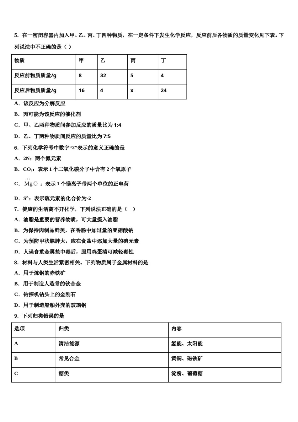 山东省烟台市、龙口市重点达标名校2023-2024学年中考冲刺卷化学试题含解析.doc_第2页