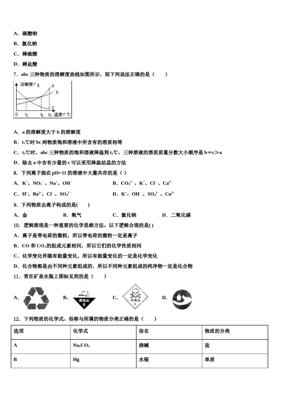 山东省青岛十五中学2024届中考化学模拟精编试卷含解析.doc_第2页