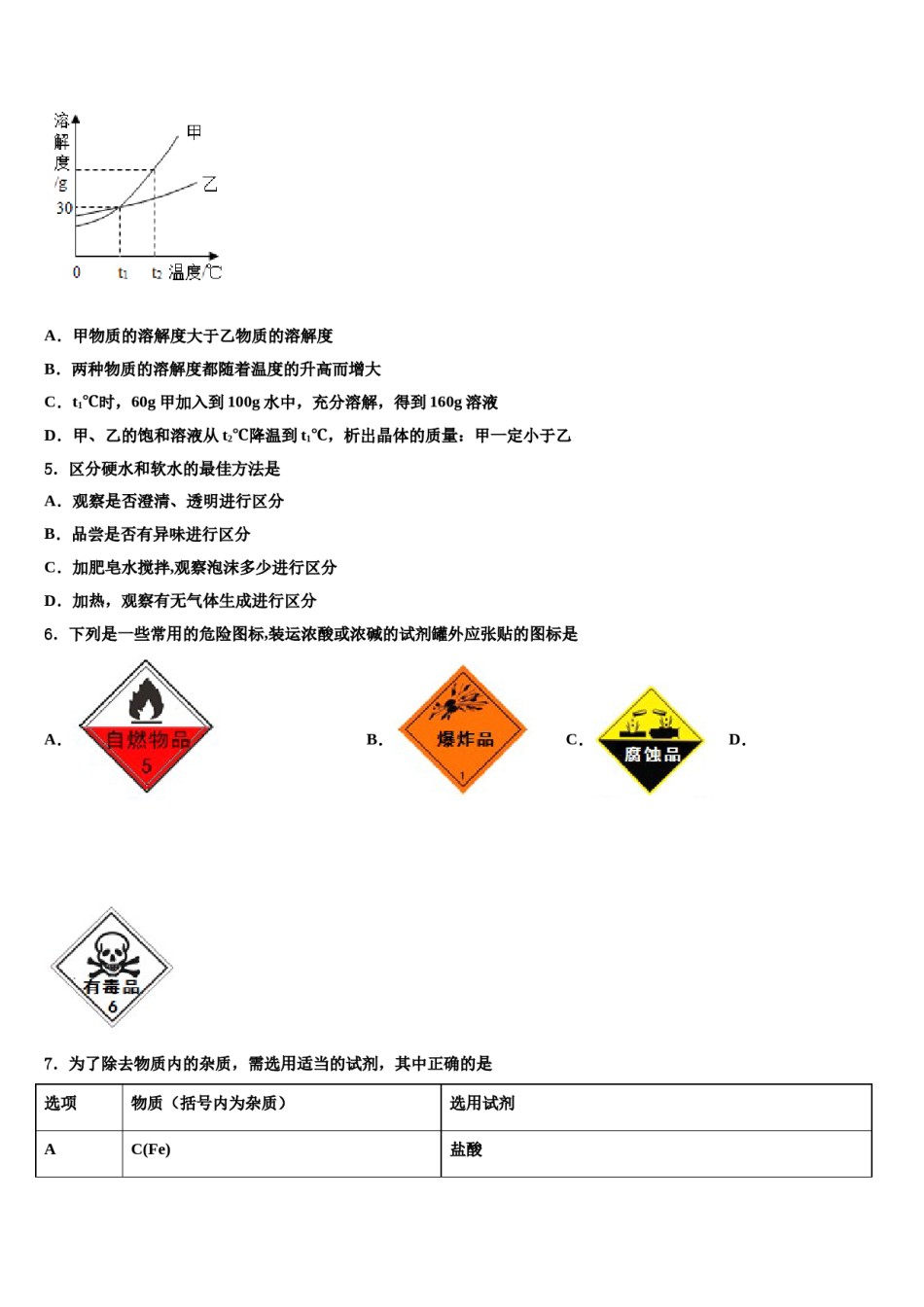 山东省青岛李沧、平度、西海岸、胶州2023-2024学年中考考前最后一卷化学试卷含解析.doc_第2页