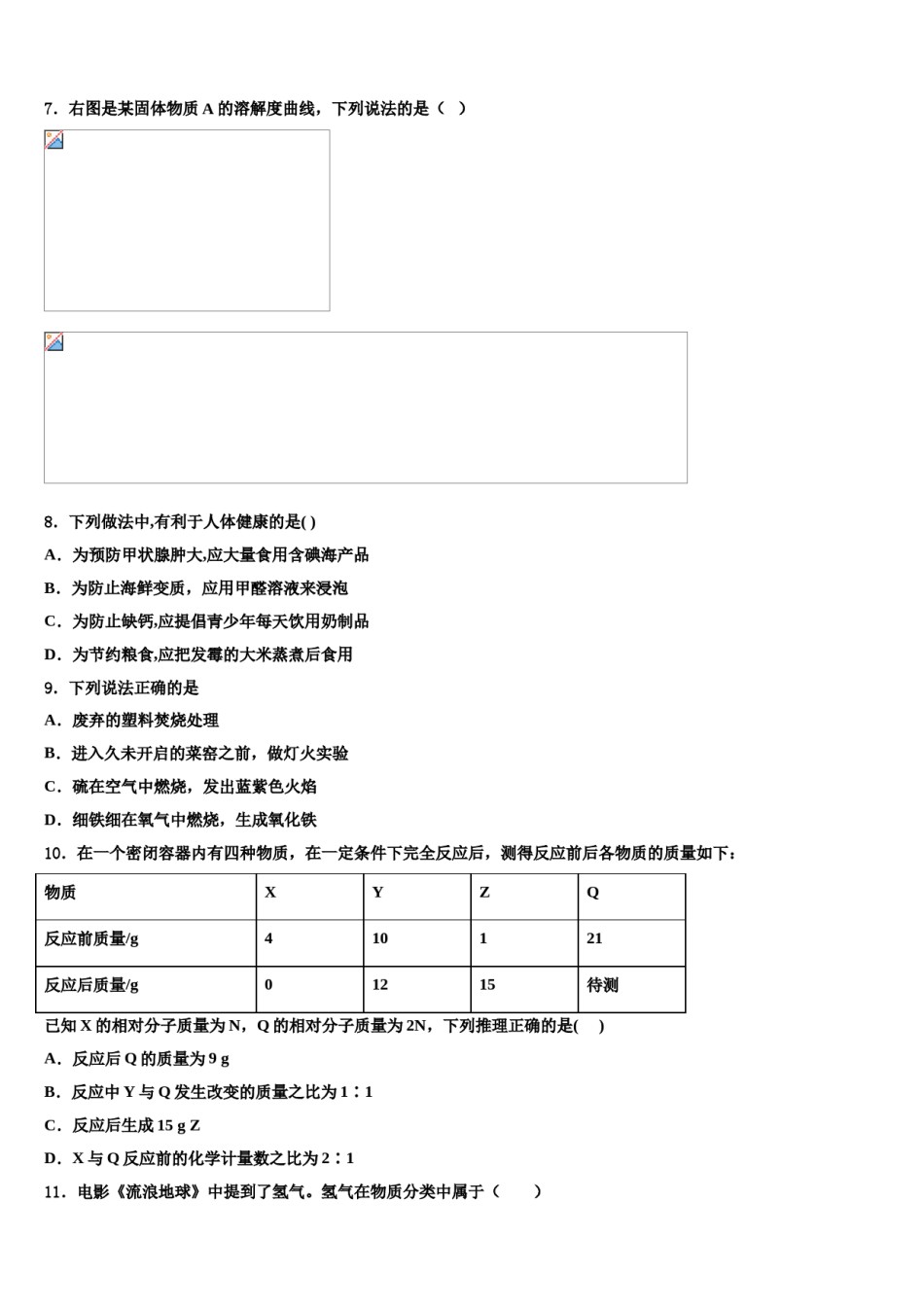 山东菏泽定陶区重点达标名校2023-2024学年毕业升学考试模拟卷化学卷含解析.doc_第2页