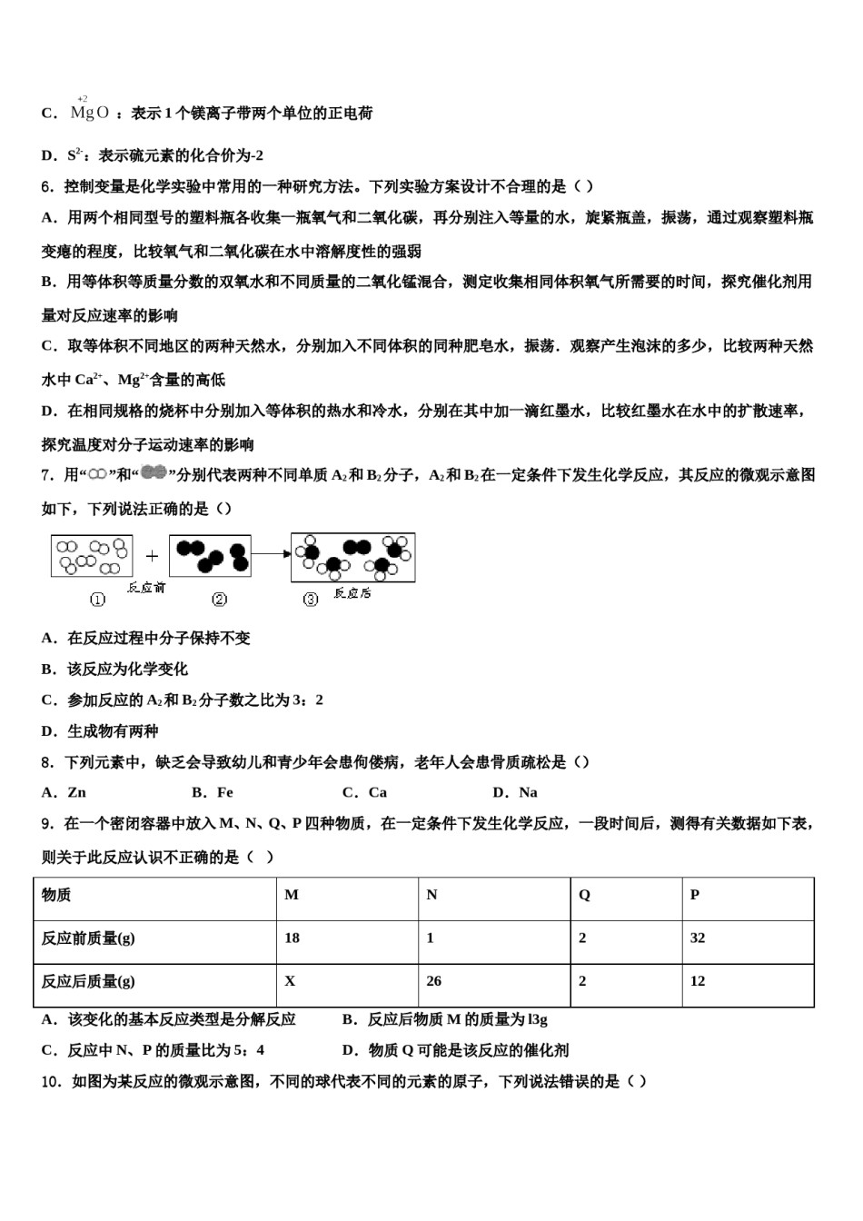 山西省2023-2024学年中考试题猜想化学试卷含解析.doc_第2页