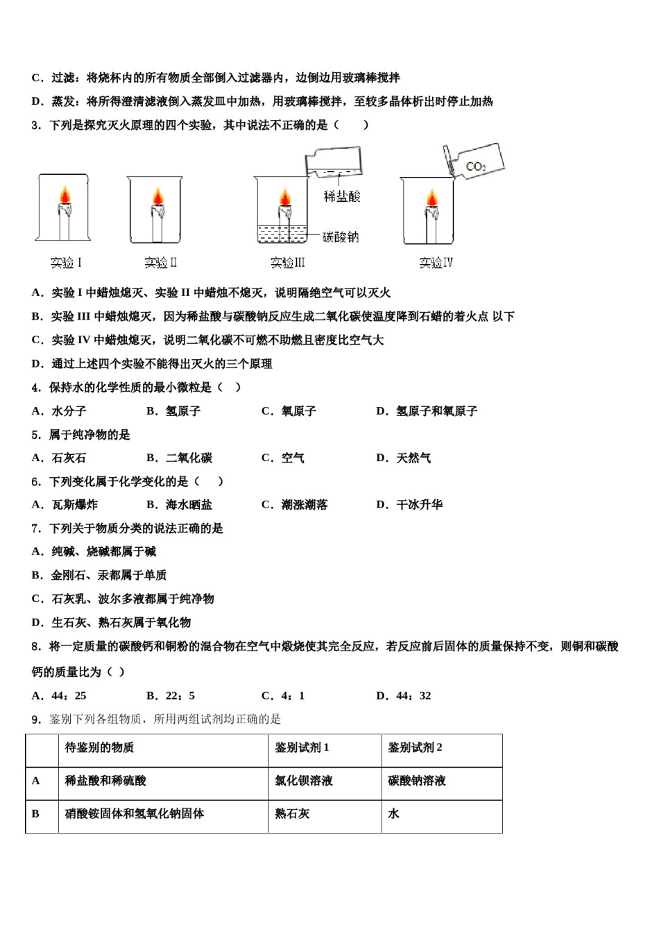 山西省太原市名校2024年中考考前最后一卷化学试卷含解析.doc_第2页