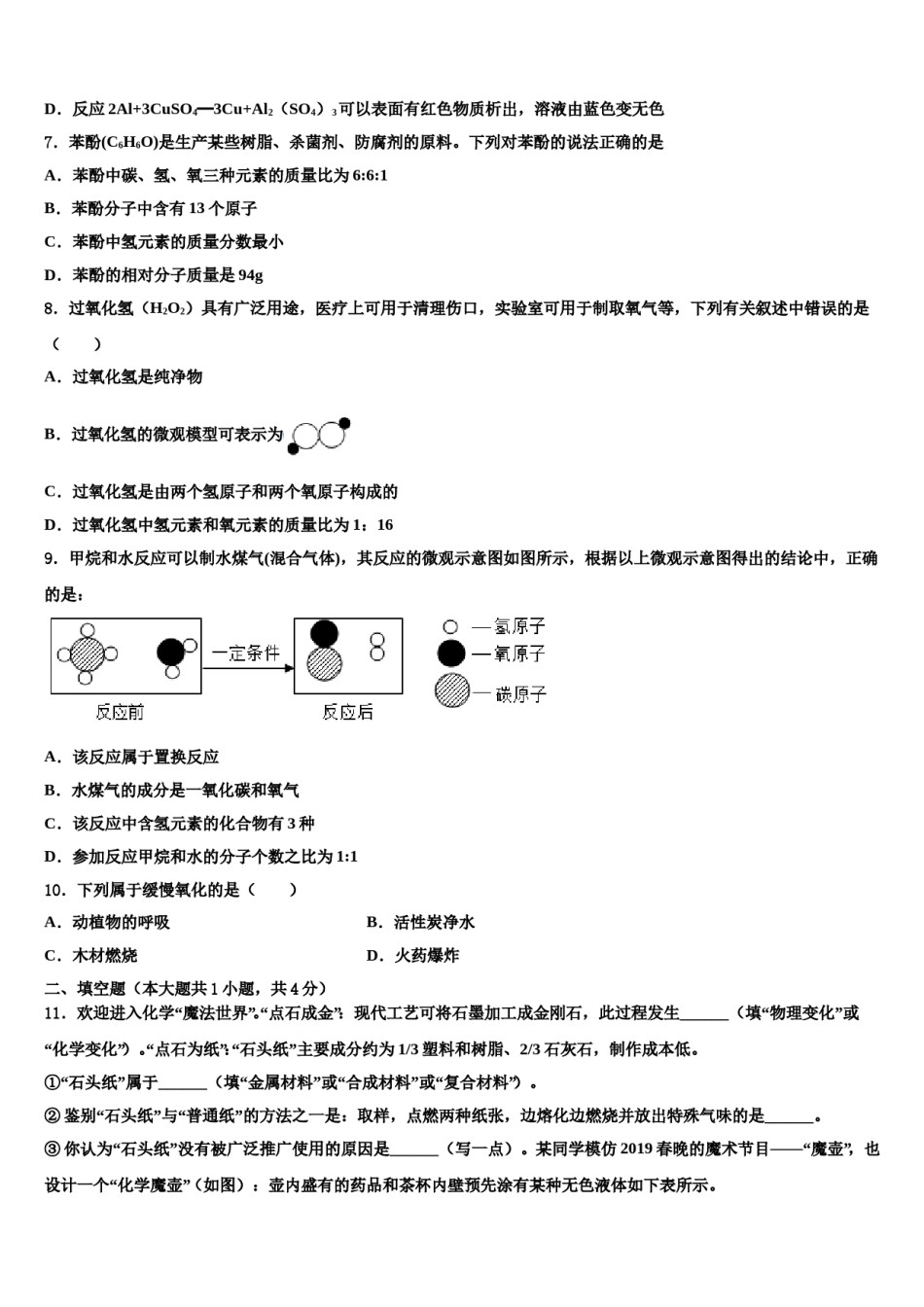 山西省忻州师院附中2023-2024学年十校联考最后化学试题含解析.doc_第2页