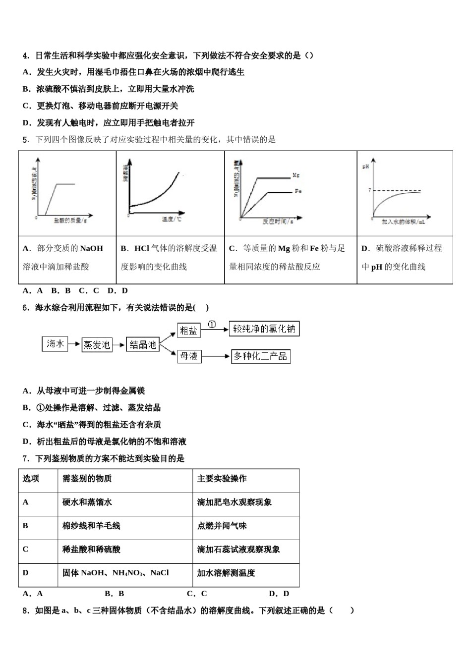 山西省朔州市朔城区重点名校2024届中考联考化学试题含解析.doc_第2页