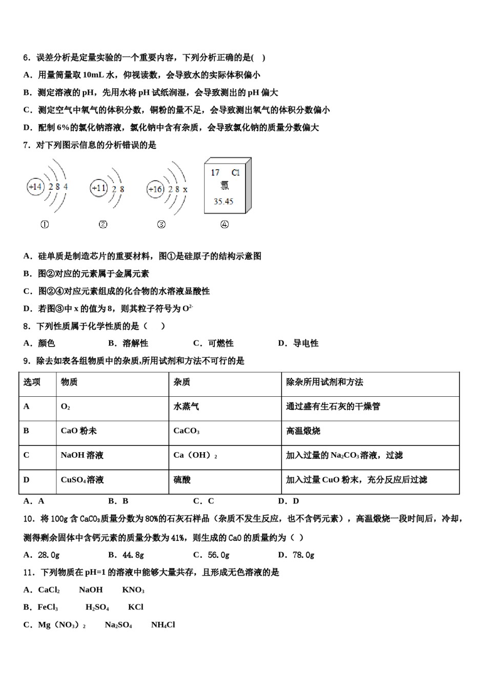 广东深深圳市百合外国语校2024届初中化学毕业考试模拟冲刺卷含解析.doc_第2页