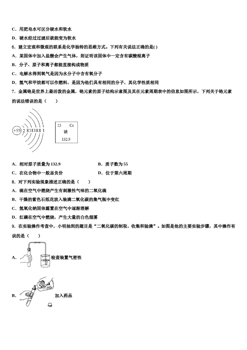 广东省广州市华南师大附中2024年中考化学模试卷含解析.doc_第2页