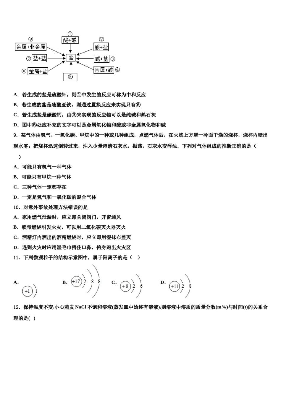 广东省广州市广州中学2024年中考适应性考试化学试题含解析.doc_第3页