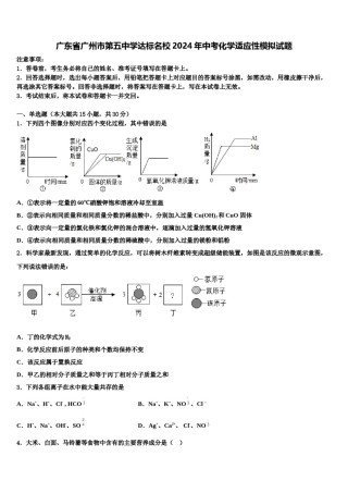 广东省广州市第五中学达标名校2024年中考化学适应性模拟试题含解析.doc