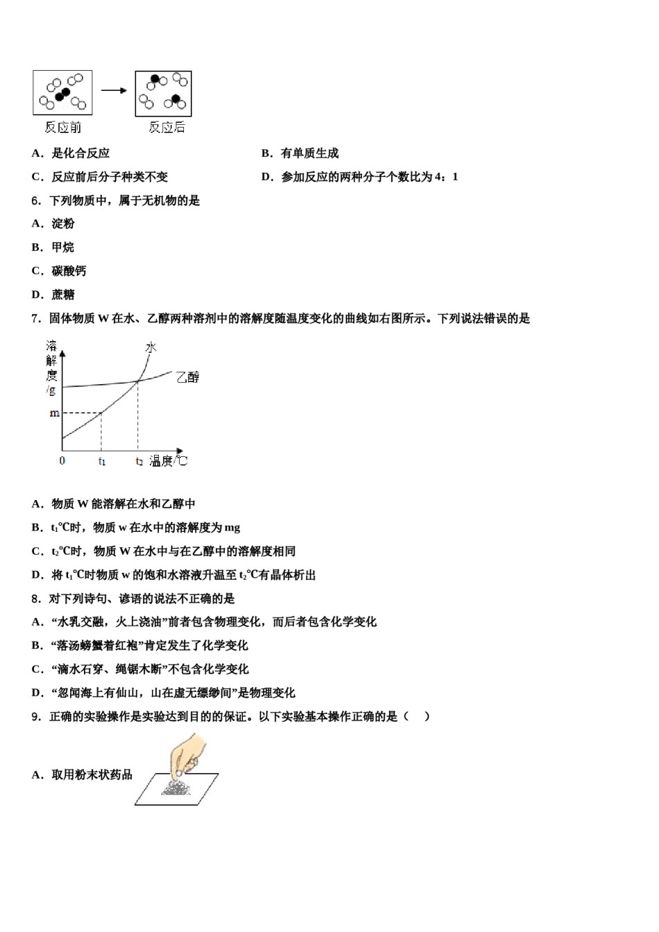 广东省深圳市坪山区中学山中学2024届中考化学适应性模拟试题含解析.doc_第2页