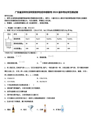 广东省深圳市深圳实验学校初中部联考2024届中考化学五模试卷含解析.doc
