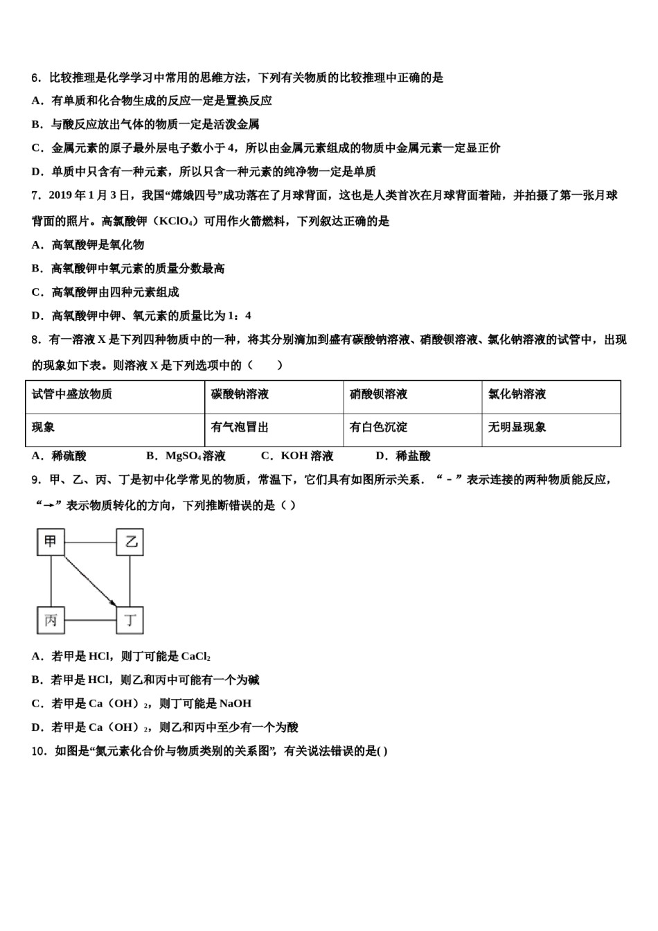 广东省深圳市翠园中学2024届毕业升学考试模拟卷化学卷含解析.doc_第2页