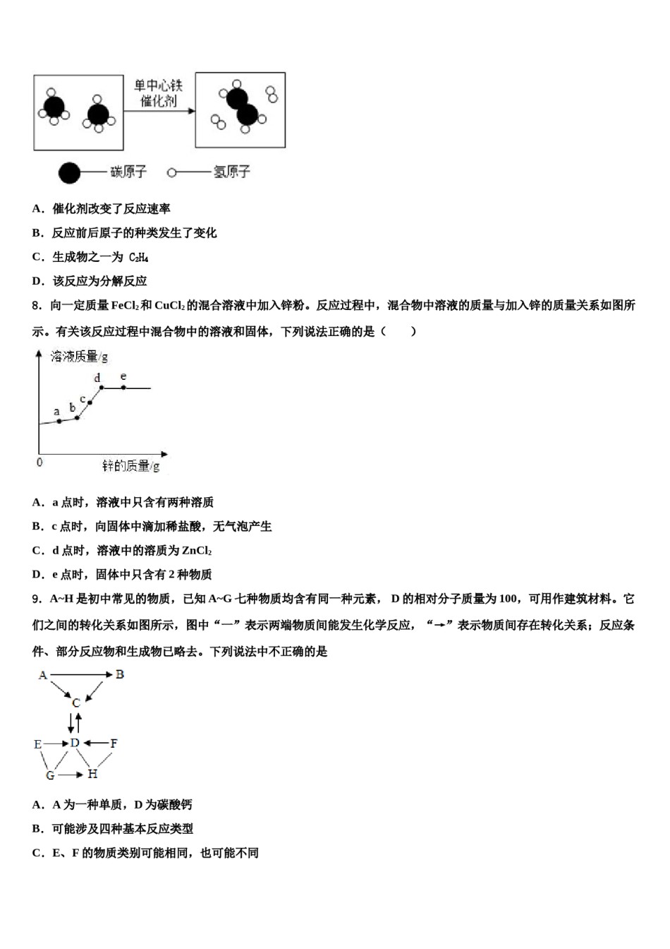 广东省深圳市龙岗区大鹏新区华侨中学2024届毕业升学考试模拟卷化学卷含解析.doc_第2页