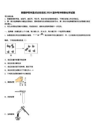 新疆伊犁州重点达标名校2024届中考冲刺卷化学试题含解析.doc