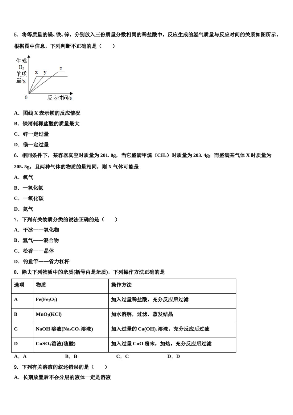 江苏省新沂市~度第二期期2023-2024学年毕业升学考试模拟卷化学卷含解析.doc_第2页