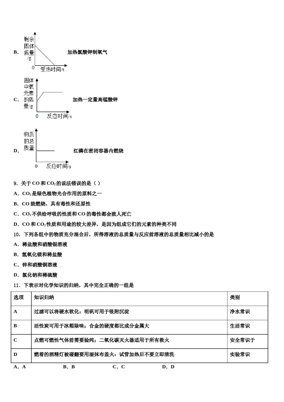 江苏省无锡市江阴市华士片2024年中考适应性考试化学试题含解析.doc_第3页