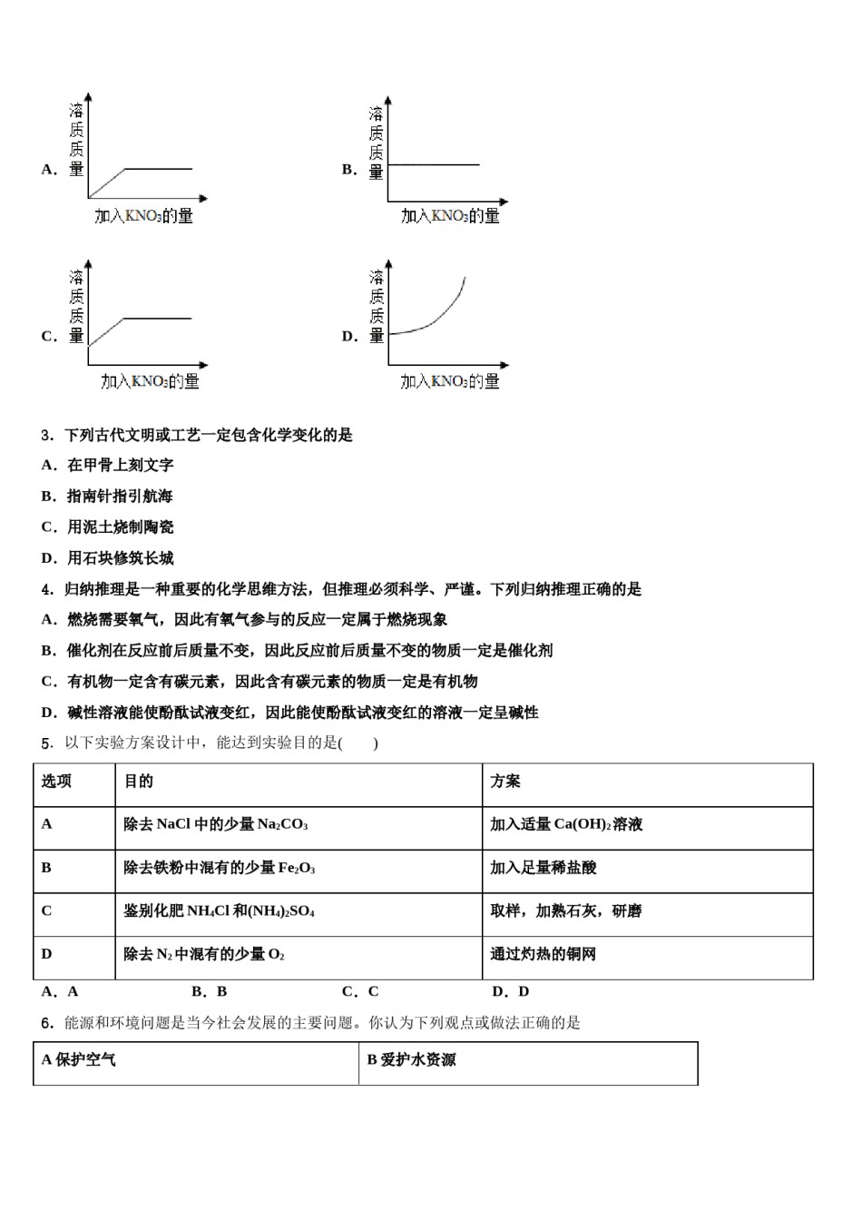 江苏省无锡市钱桥中学2024年十校联考最后化学试题含解析.doc_第2页