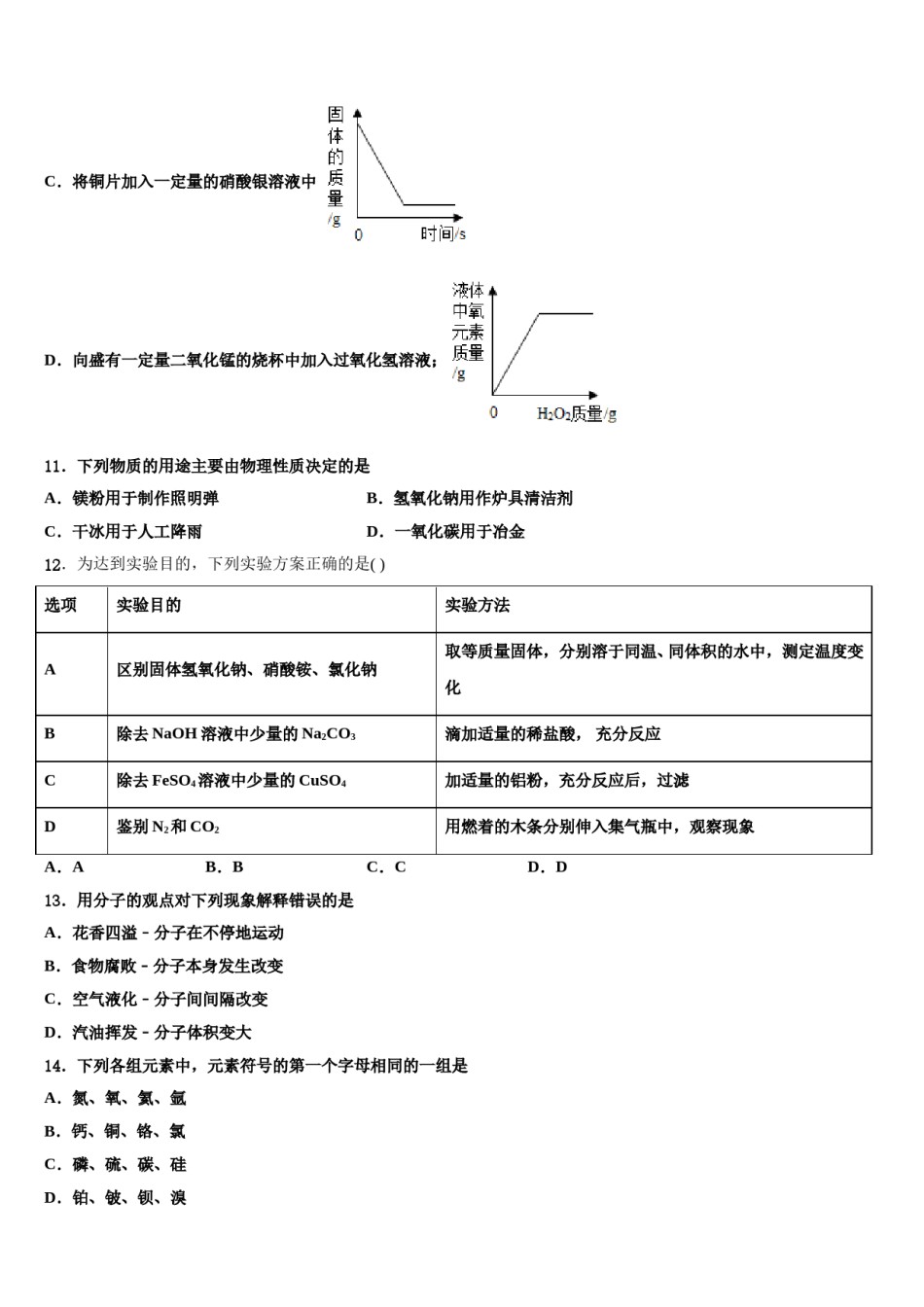 江苏省盐城市东台第一教研片达标名校2023-2024学年中考二模化学试题含解析.doc_第3页
