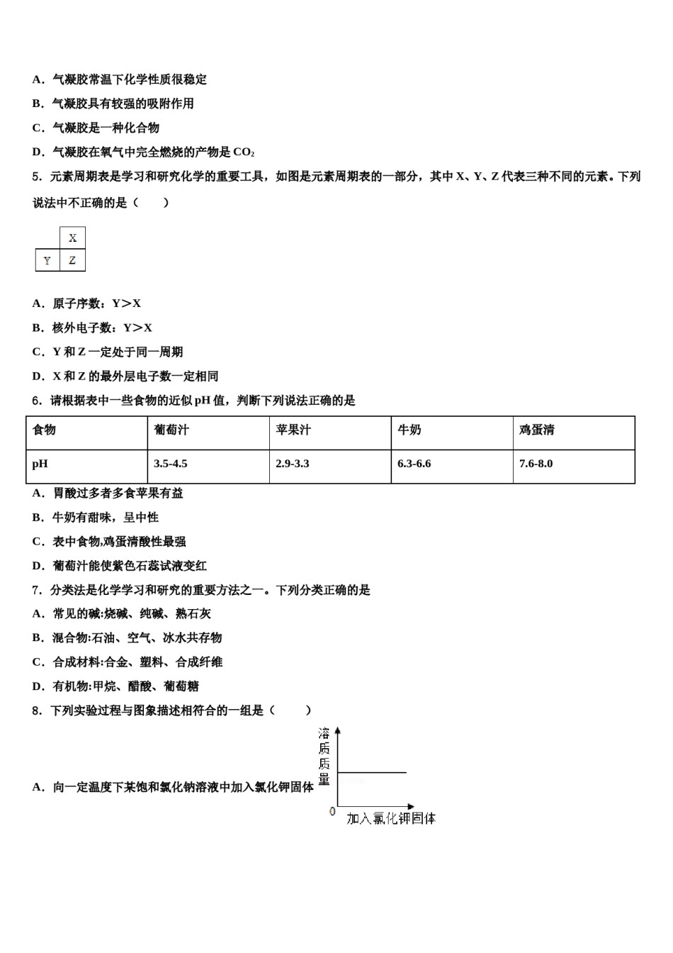 江苏省高邮市阳光双语初中2023-2024学年中考考前最后一卷化学试卷含解析.doc_第3页