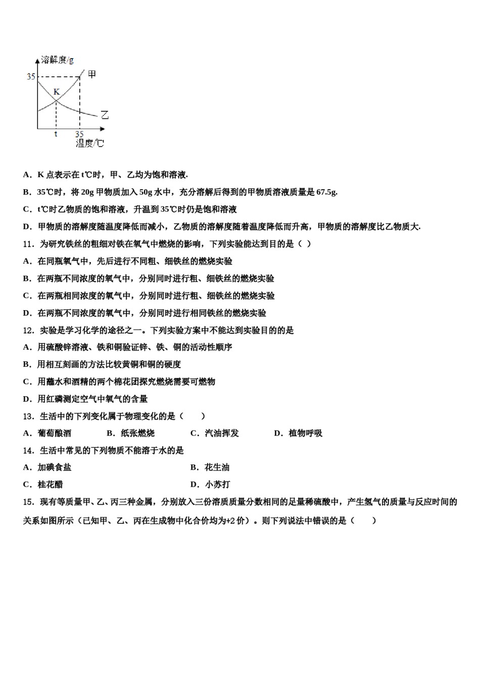 江苏苏州高新区2024年中考联考化学试卷含解析.doc_第3页