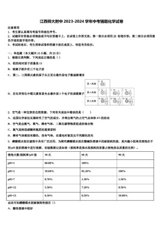 江西师大附中2023-2024学年中考猜题化学试卷含解析.doc