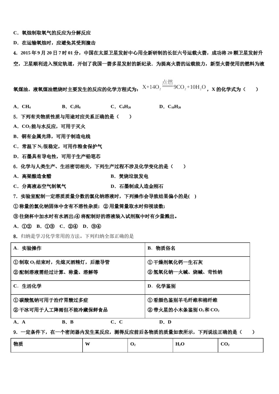 江西省南昌石埠中学2023-2024学年中考化学模拟精编试卷含解析.doc_第2页