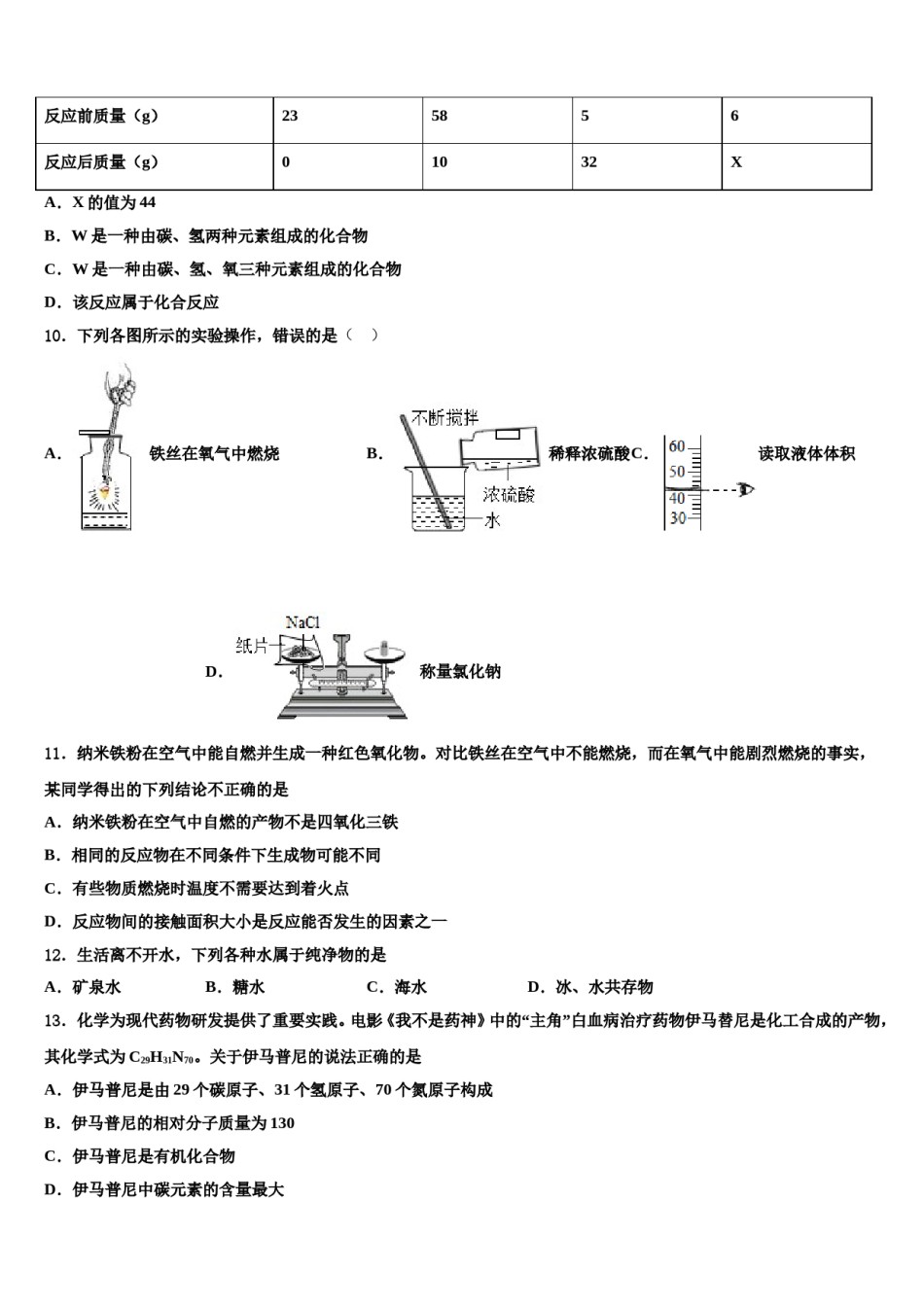 江西省南昌石埠中学2023-2024学年中考化学模拟精编试卷含解析.doc_第3页
