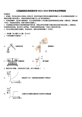 江西省南昌石埠初级中学2023-2024学年中考化学押题卷含解析.doc